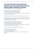 VASCULAR TECHNOLOGY DAVIES SCORECARDS EXAM 2026-2027 LATEST VERSION QUESTIONS AND VERIFIED CORRECT ANSWERS JUST RELEASED  