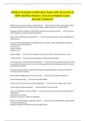Medical Assistant Certification Exam with all Correct & 100&percnt; Verified Answers &vert;Actual Complete Exam&vert; Already Graded A&plus;