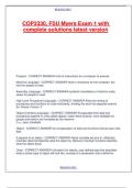 COP3330, FSU Myers Exam 1 with complete solutions latest version.