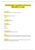 NASM Chapter 1 &ndash; Introduction to Personal Training &vert; Verified Questions & Correct Answers &vert; Latest A&plus; Grade 2024&sol;2025