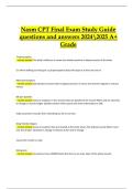 NASM CPT Final Exam Study Guide &vert; Verified Questions & Correct Answers &vert; Latest A&plus; Grade 2024&sol;2025