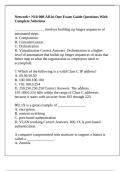 Network&plus; N10-008 All-in-One Exam Guide Questions With Complete Solutions