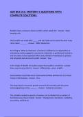 GEN BUS 311&colon; MIDTERM 1 QUESTIONS WITH COMPLETE SOLUTIONS&period;