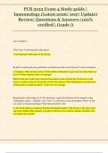 PCB 3233 Exam 4 Study guide &vert;  Immunology &lpar;Latest 2026&sol; 2027 Update&rpar;  Review&vert; Questions & Answers &vert;100&percnt;  verified &vert; Grade A