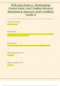 PCB 3233 Exam 4 &vert; Immunology  &lpar;Latest 2026&sol; 2027 Update&rpar; Review&vert;  Questions & Answers &vert;100&percnt; verified &vert;  Grade A 