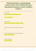 PCB 3233 Exam 4 &vert; Immunology  &lpar;Latest 2026&sol; 2027 Update&rpar; Review&vert;  Questions & Answers &vert;100&percnt; verified &vert;  Grade A