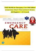 Emergency Care &lpar;14th Edition&rpar; &ndash; Complete Test Bank for Chapters 1&ndash;41 &vert; Daniel Limmer&comma; Michael F&period; O&rsquo;Keefe & Edward T&period; Dickinson