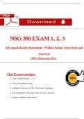 NSG 500 Advanced Health Assessment Exams 1&comma; 2 & 3 Actual Latest 2025 &sol; 2026 Questions & Answers &lpar;Wilkes University&rpar; Instant Download PDF 