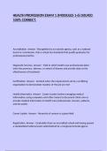 HEALTH PROFESSION EXAM 1 &lpar;MODULES 1-6&rpar; SOLVED 100&percnt; CORRECT&period;