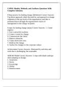 CAPM&colon; Models&comma; Methods&comma; and Artifacts Questions With Complete Solutions