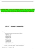 TEST BANK FOR UNDERSTANDING ANATOMY PHYSIOLOGY 3RD EDITION GALE SLOAN THOMPSON