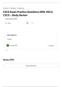 NSCA CSCS Exam Practice Questions &vert; Verified Answers &vert; Graded A&plus;