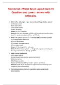 Nicet Level 1 Water Based Layout Exam 70 Questions and correct  answer with rationales&period;