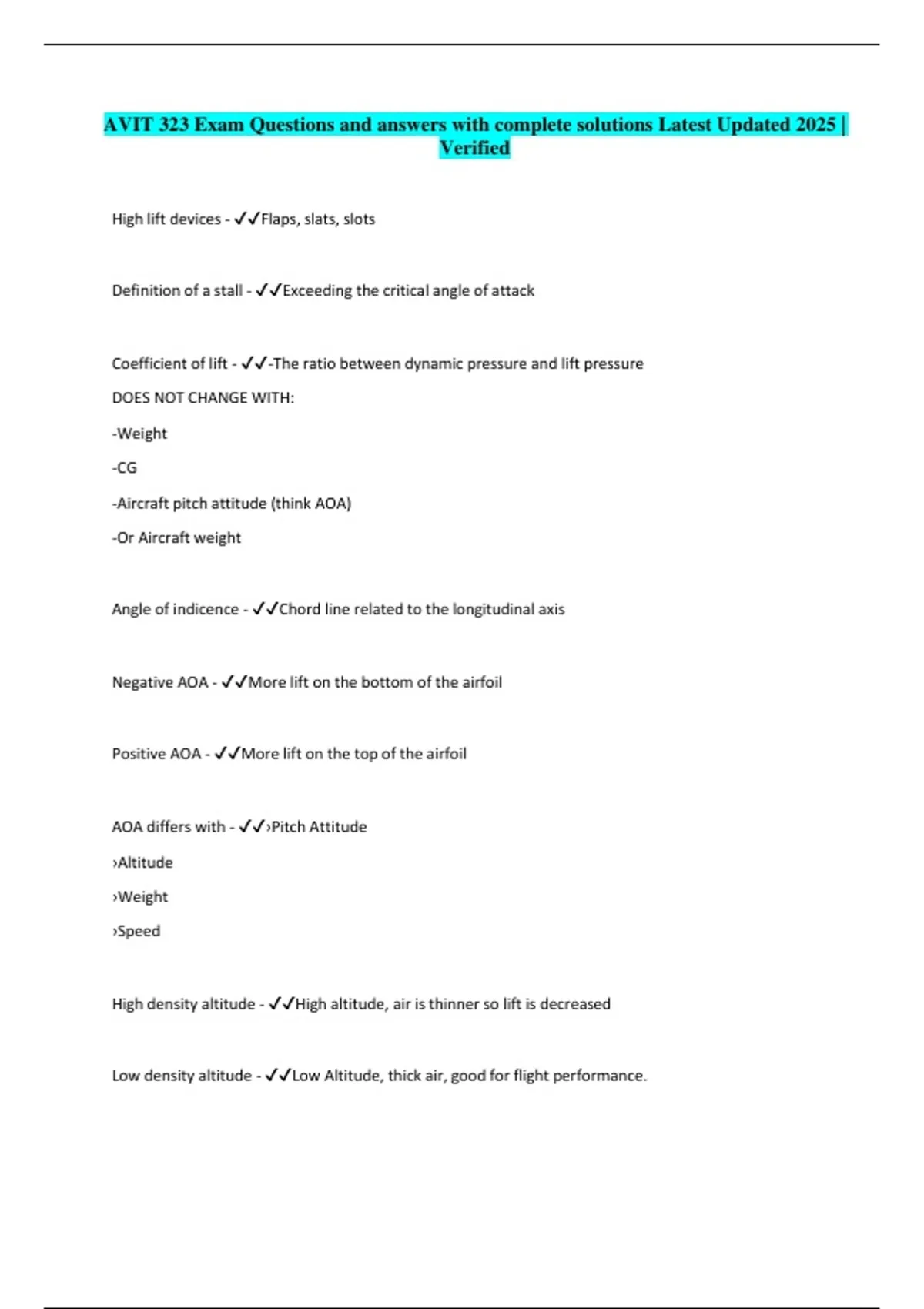AVIT 323 Exam Questions and answers Latest 2025 Update | All Exam ...