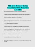 ASL Unit 4 Study Guide Questions With Accurate Answers