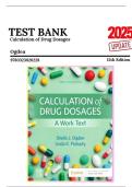 Test Bank for Calculation of Drug Dosages&comma; 12th Edition by Ogden&comma; 9780323826228&comma; Covering Chapters 1-19 &vert; Includes Rationales