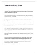Texas State Board Exam Questions and Answers