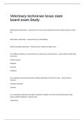 Veterinary Technician Texas state board Exam Study Questions and  Answers