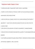 Population Health Chapter 5 Exam
