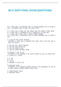 BLS TEST&sol; FINAL EXAM QUESTIONS