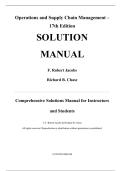 Operations and Supply Chain Management 17th Edition - Solution Manual by F&period; Robert Jacobs&comma; Richard B&period; Chase