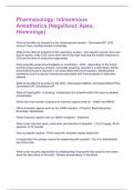 Pharmacology&colon; Intravenous Anesthetics &lpar;Nagelhout&comma; Apex&comma; Hemmings&rpar;  Questions & Answers Solved 100&percnt; Correct&excl;&excl;