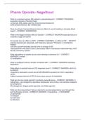 Pharm Opioids- Nagelhout Questions and Answers Best rated A&plus; Guaranteed Success Latest Update