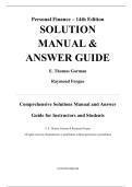 Personal Finance 14th Edition - Solution Manual and Answer Guide by E&period; Thomas Garman&comma; Raymond Forgue