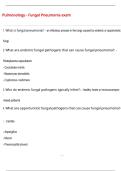 Pulmonology - Fungal Pneumonia exam