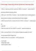 Pulmonology - Respiratory Distress Syndrome in Neonates exam 
