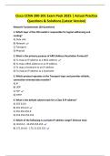 Cisco CCNA 200-301 Exam Pack 2025 &vert; Actual Practice  Questions & Solutions &lpar;Latest Version&rpar; 