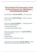 CCA Certification NC Jurisprudence &sol; North  Carolina Chiropractic Law &sol; 2026 Update &vert;  PDF DOWNLOAND FOMART 