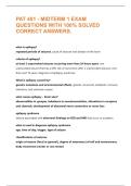 PAT 401 - MIDTERM 1 EXAM QUESTIONS WITH 100&percnt; SOLVED CORRECT ANSWERS&period;