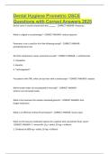 Dental Hygiene Prometric OSCE &ndash; Questions with Correct Answers &lpar;2025 Edition&rpar;