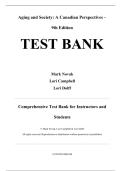 Aging and Society&colon; A Canadian Perspectives 9th Edition - Test Bank by Mark Novak&comma; Lori Campbell&comma; Lori Dolff