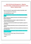 WGU C214 Financial Management &ndash; Objective  Assessment &lpar;OA&rpar; &vert; Verified Questions & Answers &vert; 2025  Edition &vert; Mastery Guide    How can a private firm appropriately maximize shareholder value&quest; - By increasing the firm&rsquo;s stock price - By reducing the firm