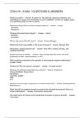CFM 415 - EXAM 1 QUESTIONS & ANSWERS