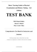 Bates' Nursing Guide to Physical Examination and History Taking 3rd Edition - Test Bank by Beth Hogan-Quigley&comma; Sharon J&period; Blount&comma; Mary Louise Talley