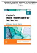Test Bank For Clayton&rsquo;s Basic Pharmacology for Nurses&lbrace;19th Edition&rcub; By Michelle J&period; Willihnganz&comma; Samuel L&period; Gurevitz&comma; Bruce Clayton&vert; All Chapters &lpar;1-48&rpar; Covered &vert; Correct Answers with Rationals &vert; Updated