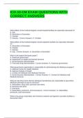 ICD-10-CM EXAM QUESTIONS WITH CORRECT ANSWERS