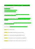 Ati Fundamentals of Nursing Exam 1 Updated 2025