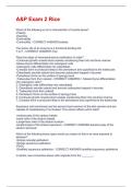 A&P Exam 2 Rice  Questions & Answers Solved 100&percnt; Correct&excl;&excl;
