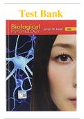 Biological Psychology 13th Edition Kalat Test Bank 2023-2024 | Complete Questions & Answers