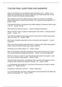 TCM 226 FINAL QUESTIONS AND ANSWERS