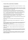 TCM 226 FINAL QUESTIONS & ANSWERS