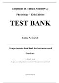 Essentials of Human Anatomy & Physiology 13th Edition - Test Bank by Elaine N&period; Marieb