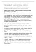 TCM 226 EXAM 1 QUESTIONS AND ANSWERS