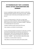 ATI PHARMACOLOGY TEST A