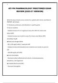 ATI PN PHARMACOLOGY PROCTORED EXAM REVIEW