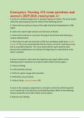Emergency Nursing ATI exam questions and  answers 20252026 rated grade A&plus;